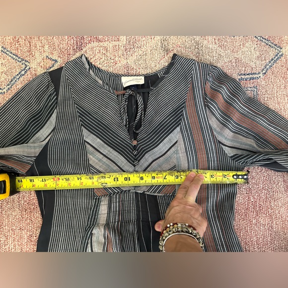 Universal thread soft woven cotton puff sleeve peasant midi dress. med Lagenlook - Picture 9 of 14